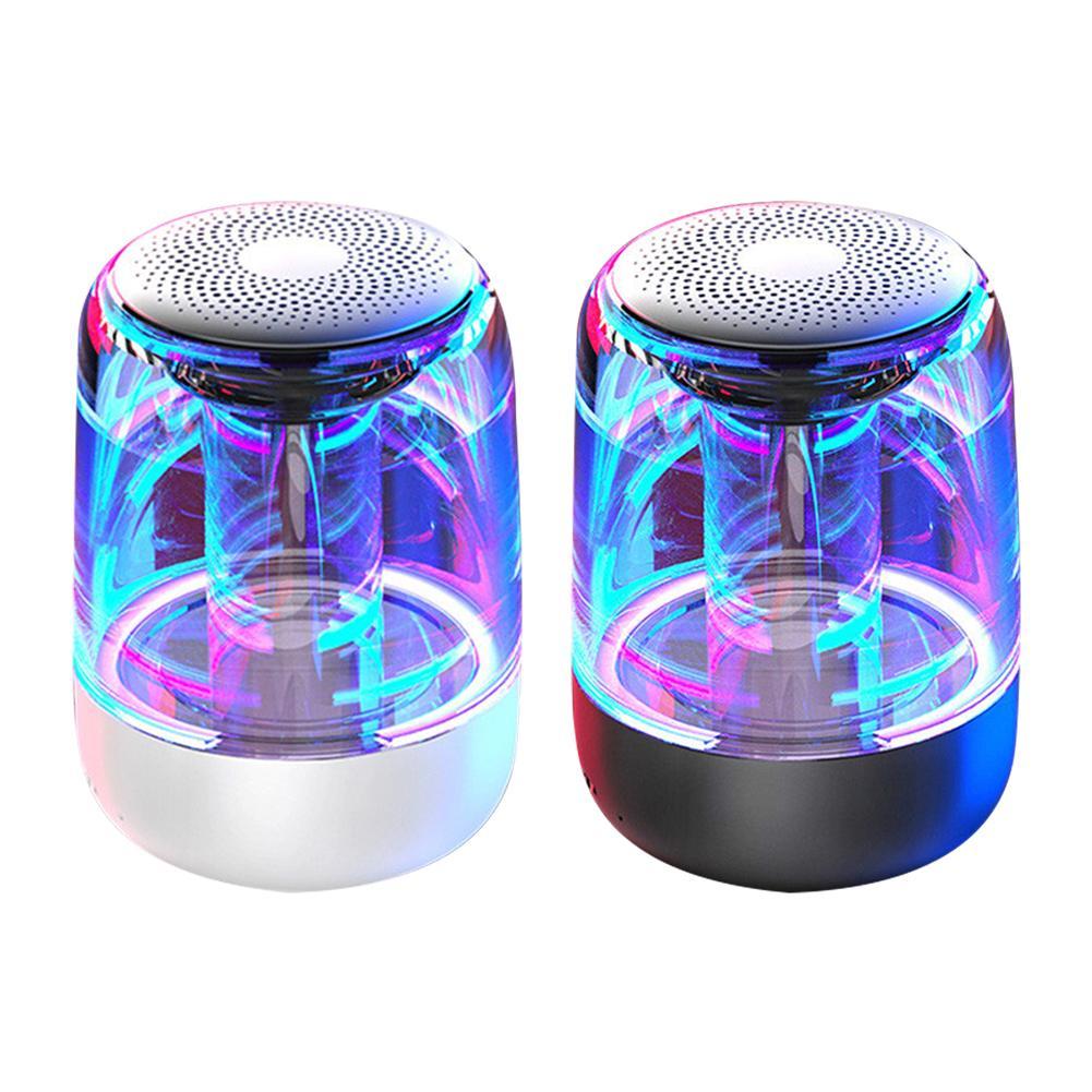 Altavoz Bluetooth Portátil de Columna con Graves Potentes y Luces LED