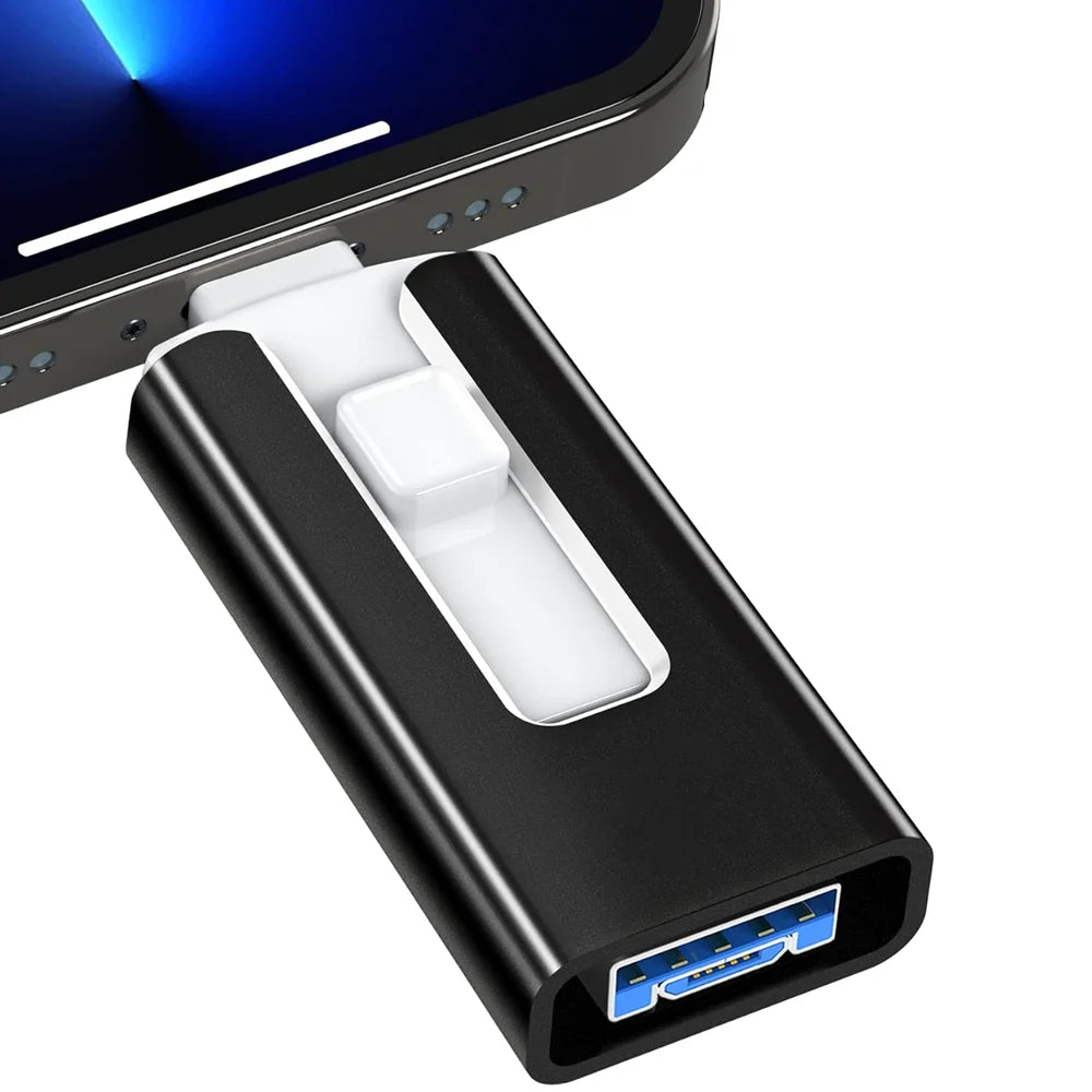 Memoria USB OTG Metálica 128GB–2TB, Alta Velocidad, Resistente al Agua