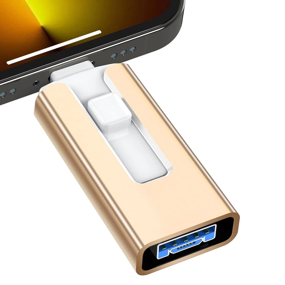 Memoria USB OTG Metálica 128GB–2TB, Alta Velocidad, Resistente al Agua