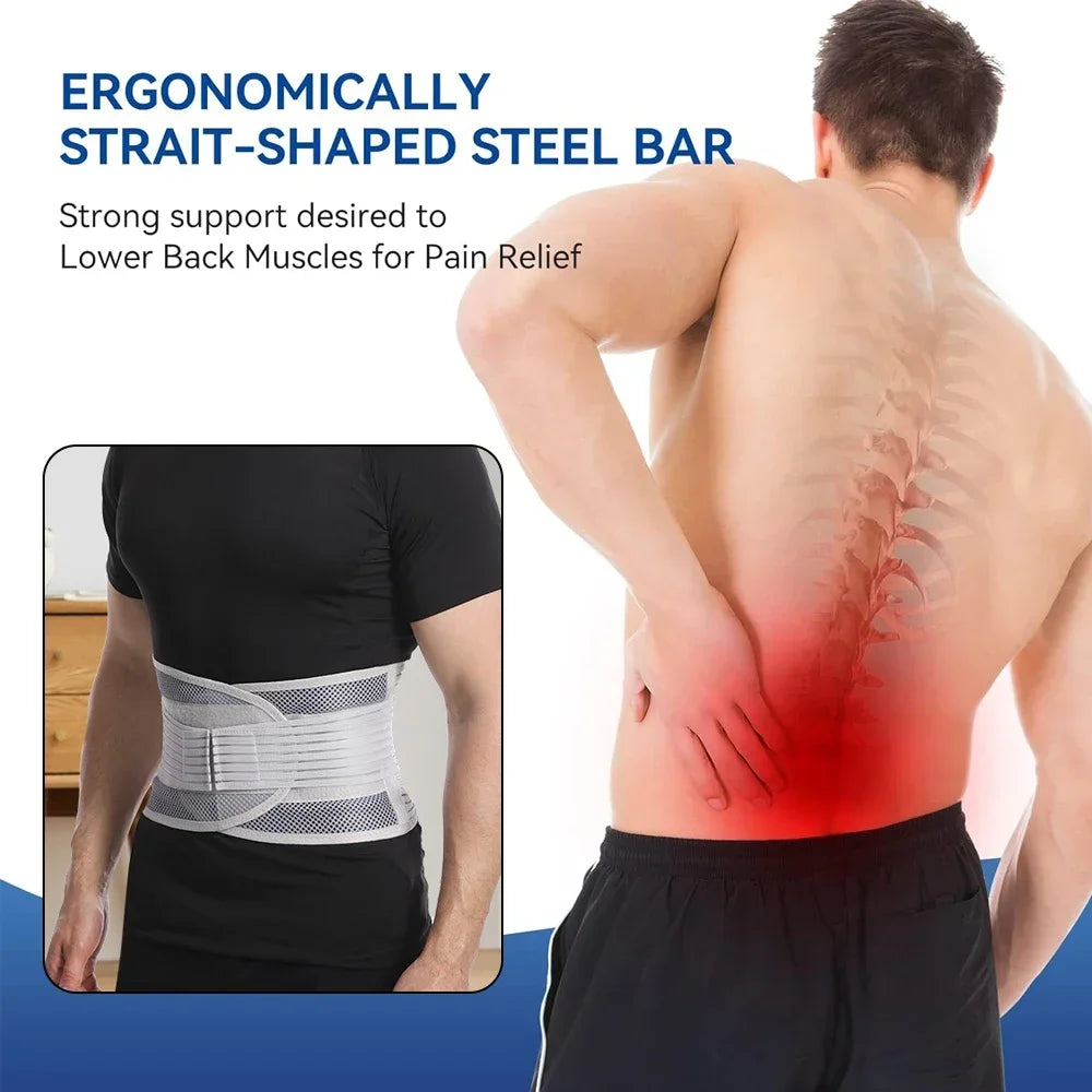 Tirante de Espalda Transpirable - Cinturón Soporte Lumbar para Dolor de Espalda Baja & FUTURIS TECHNOLOGIES