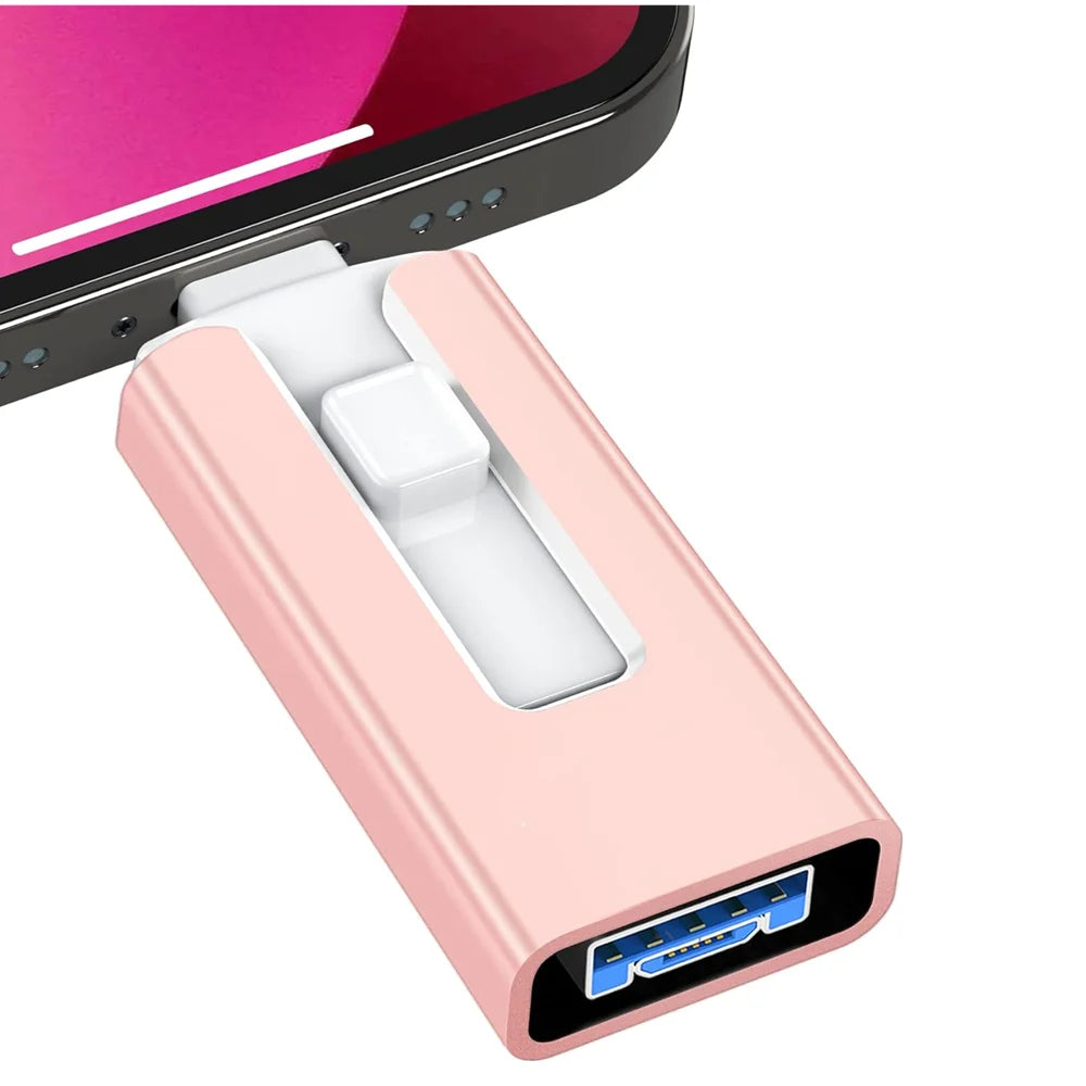 Memoria USB OTG Metálica 128GB–2TB, Alta Velocidad, Resistente al Agua