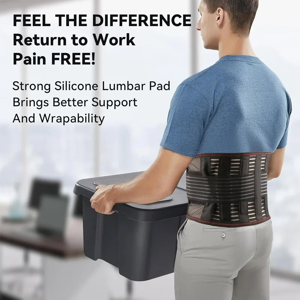 Tirante de Espalda Transpirable - Cinturón Soporte Lumbar para Dolor de Espalda Baja & FUTURIS TECHNOLOGIES