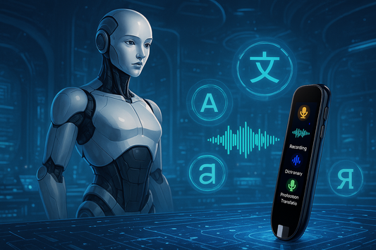 Bolígrafo en laboratorio espacial con robot