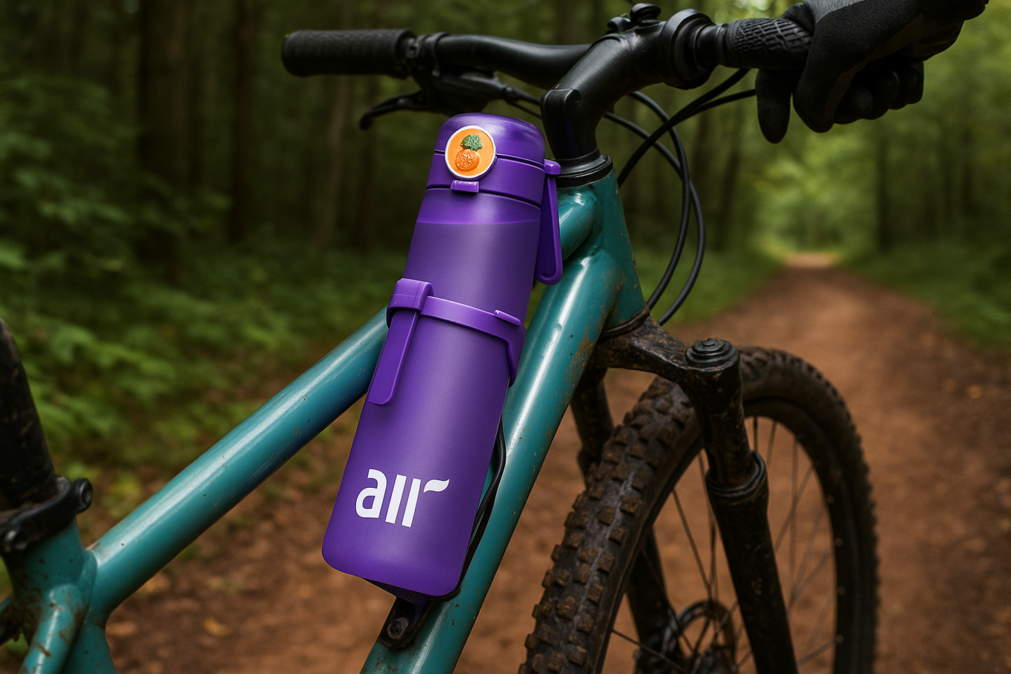 Botella en bicicleta montaña
