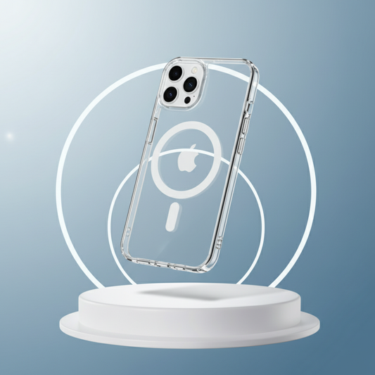 Funda con fondo azul suave