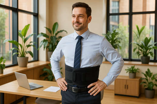 Hombre profesional en oficina con plantas
