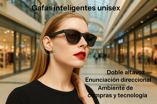 Mujer rubia en centro comercial