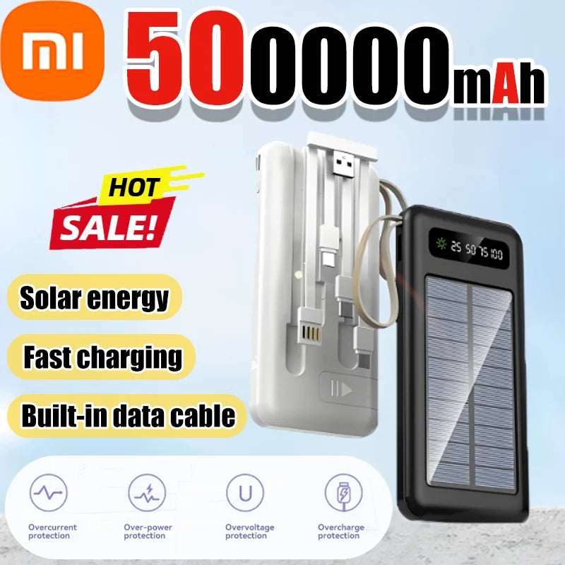 Banco Energía Solar Xiaomi 500000mAh - Carga Rápida USB Dual & FUTURIS TECHNOLOGIES