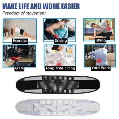 Tirante de Espalda Transpirable - Cinturón Soporte Lumbar para Dolor de Espalda Baja & FUTURIS TECHNOLOGIES
