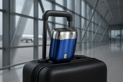 Afeitadora en maleta de viaje