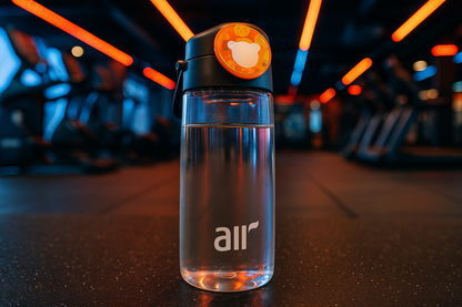 Botella en gimnasio moderno