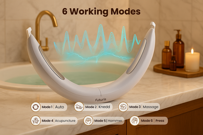 Dispositivo en baño de mármol