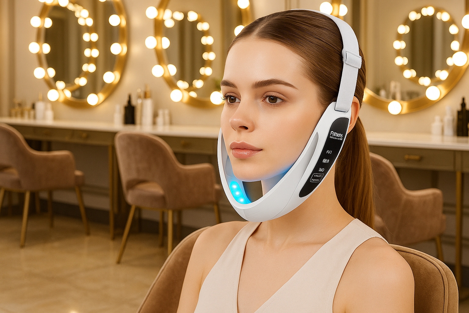 Dispositivo en salón de belleza