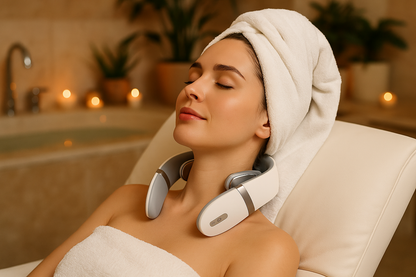 Mujer relajándose en spa